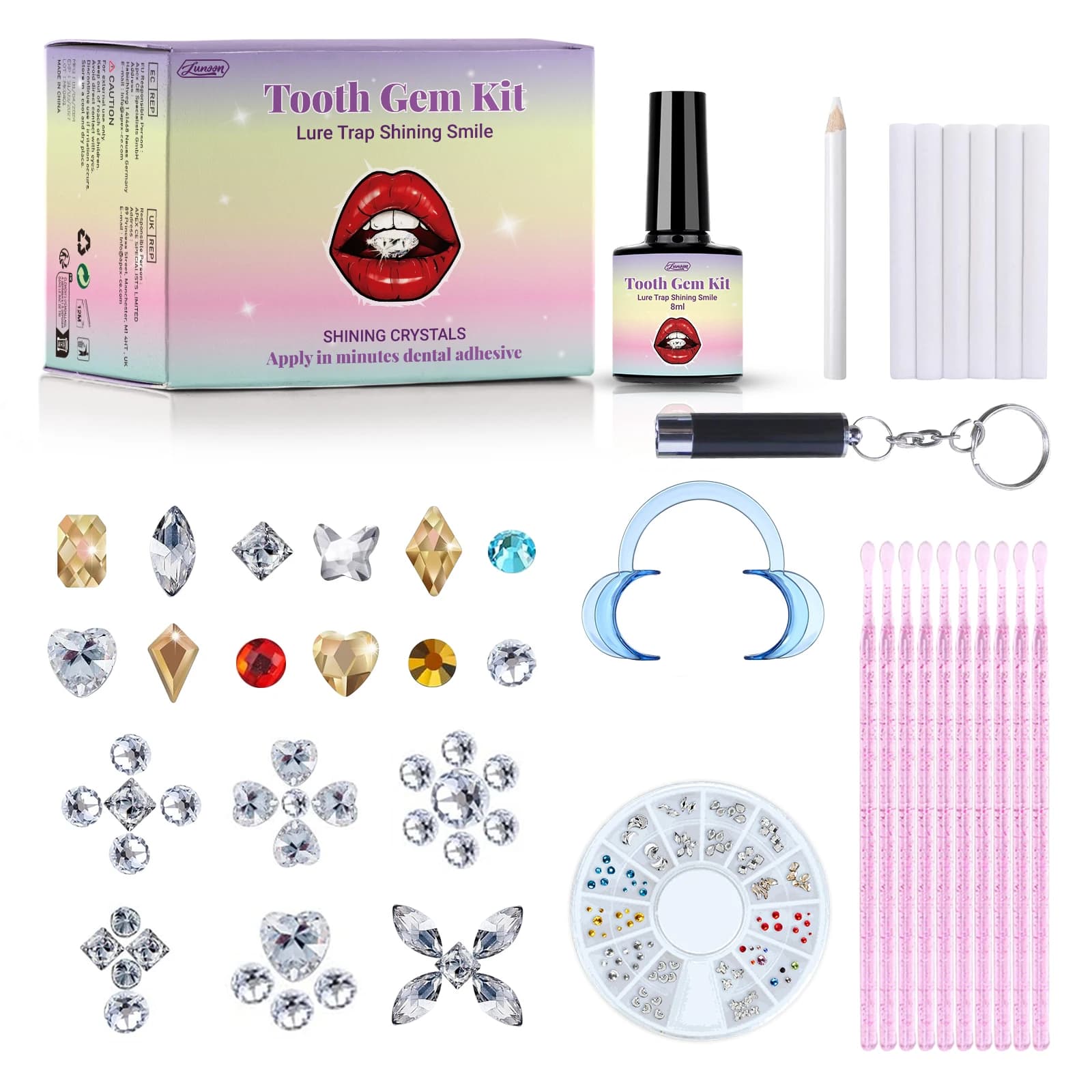 Do-it-your-your-your-your-your-your-your-your-your-your-your-your-your-your-your-your-your-your-your-your-your-your-your-your-your-your-your-your-your-your-your-y gemstone jewelry gemstone decoration with glue necklace and light glitter necklace jewelry set