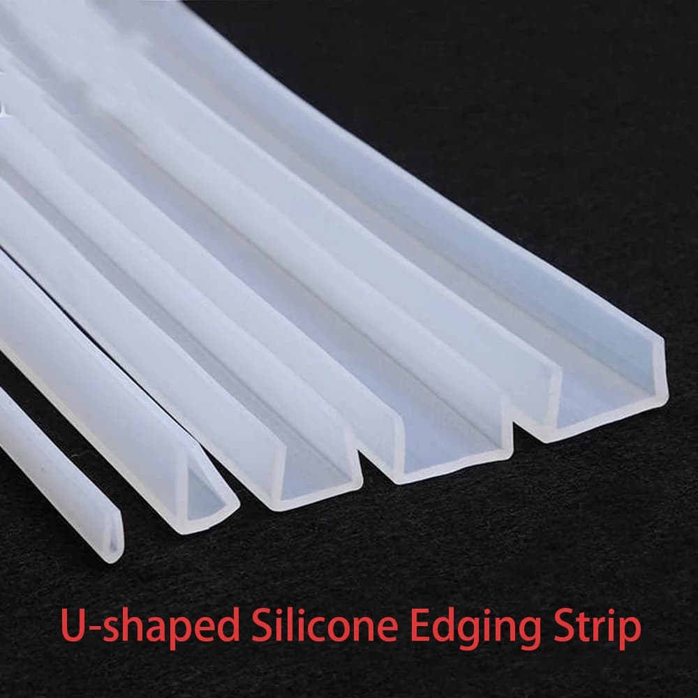 1-4 meter U Shaped Silicone Strip High Temperature Resistant Waterproof Decorative Sealing Strip Steel Sheet Edge Strip