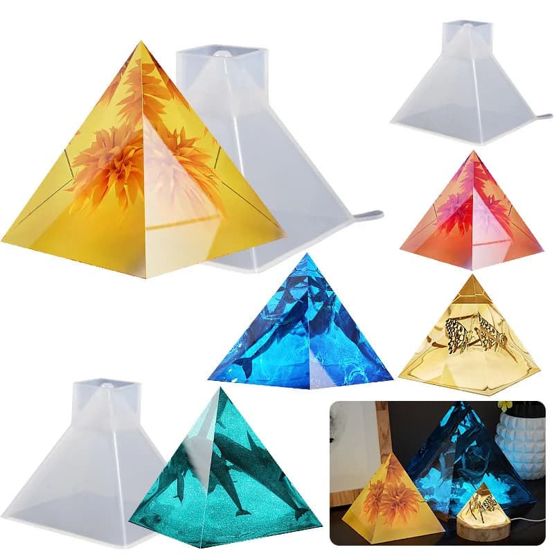 1 pz piramide stampi in silicone resina fai da te decorativa artigianale creazione di gioielli stampi stampi in resina per gioielli