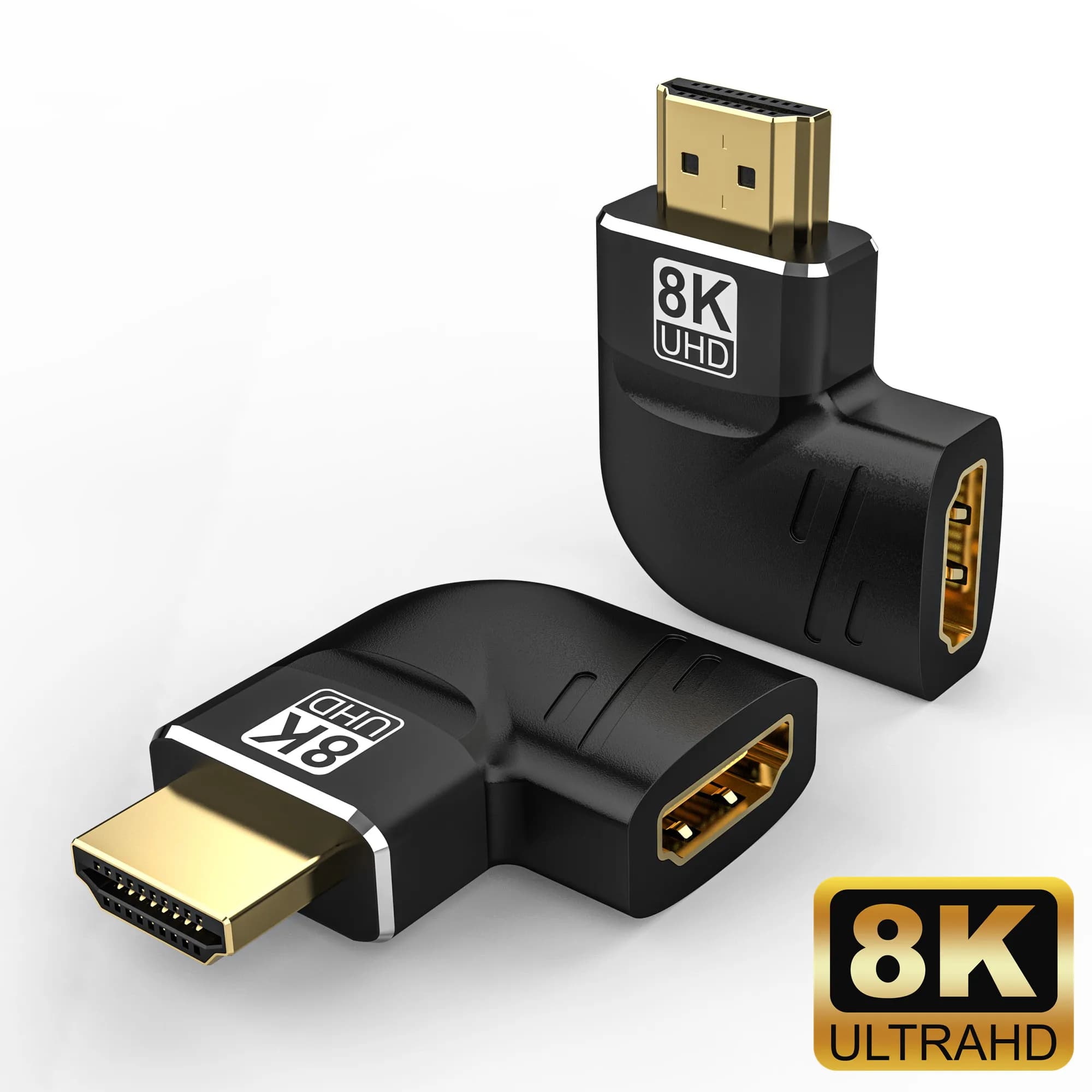 Adattatore HDMI 8K compatibile con angolo laterale a 90 gradi, connettore di espansione HDMI maschio-femmina a 270 gradi