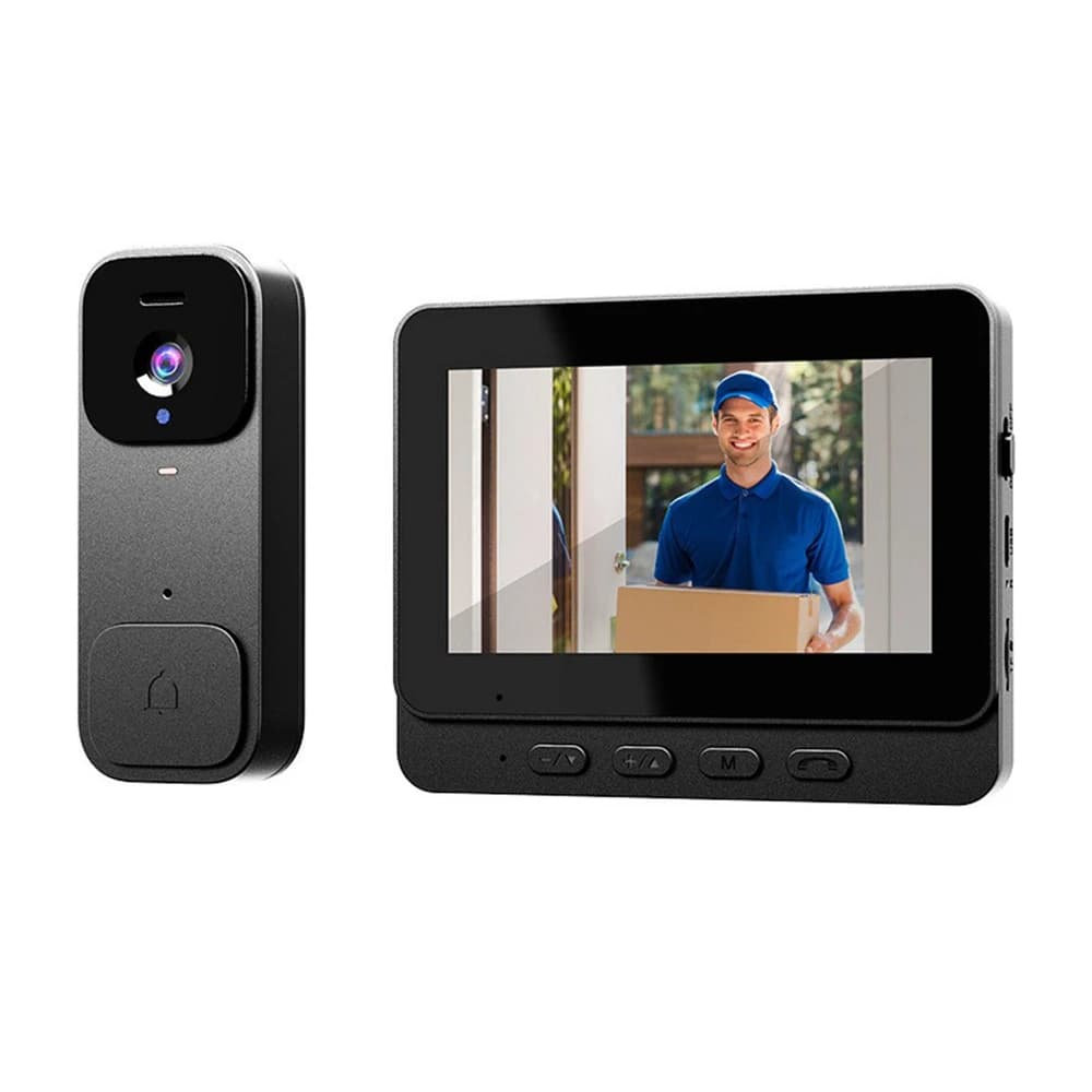 Videocitofono senza fili Telecamera WiFi Campanello per porta intelligente Tuya Sicurezza domestica intelligente Rilevazione movimento Campanello citofono per visione notturna