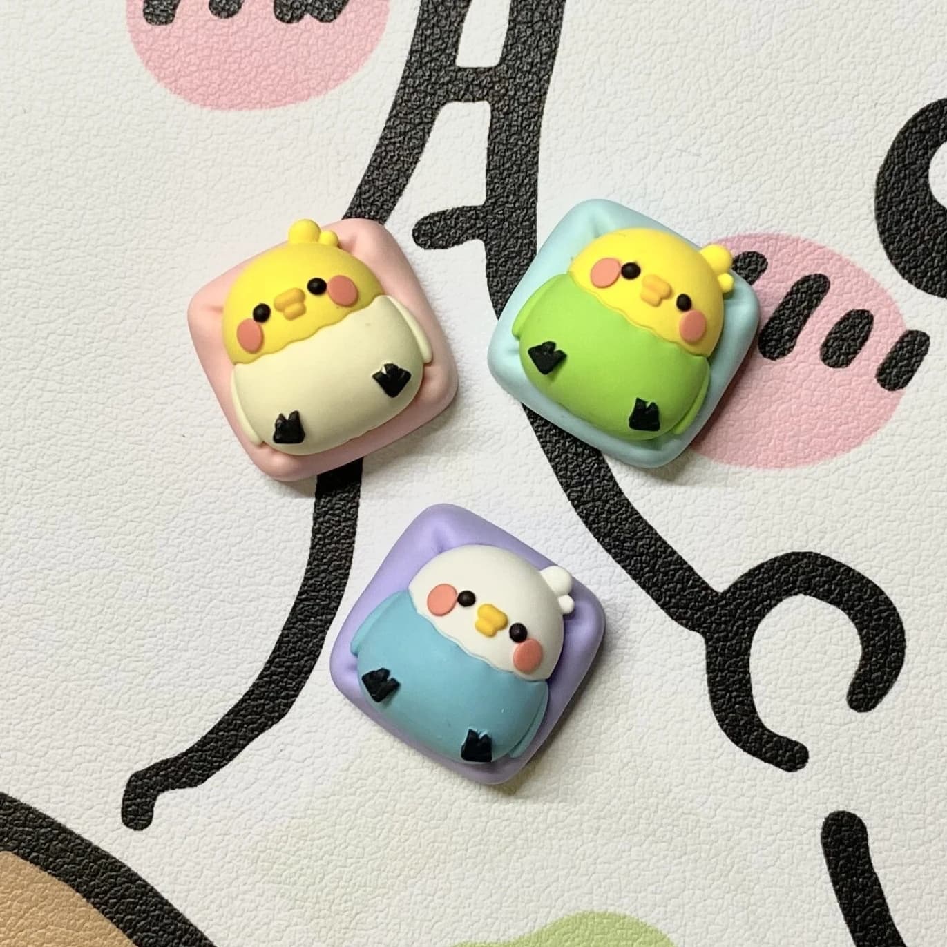Keycap in Resina a Forma di Pappagallo Kawaii, Tasto Singolo Originale Carino per Sostituire il Tasto Esc, Decorazione per Tastiera Meccanica in Stile Anime, Ornamento, Regalo per Amici