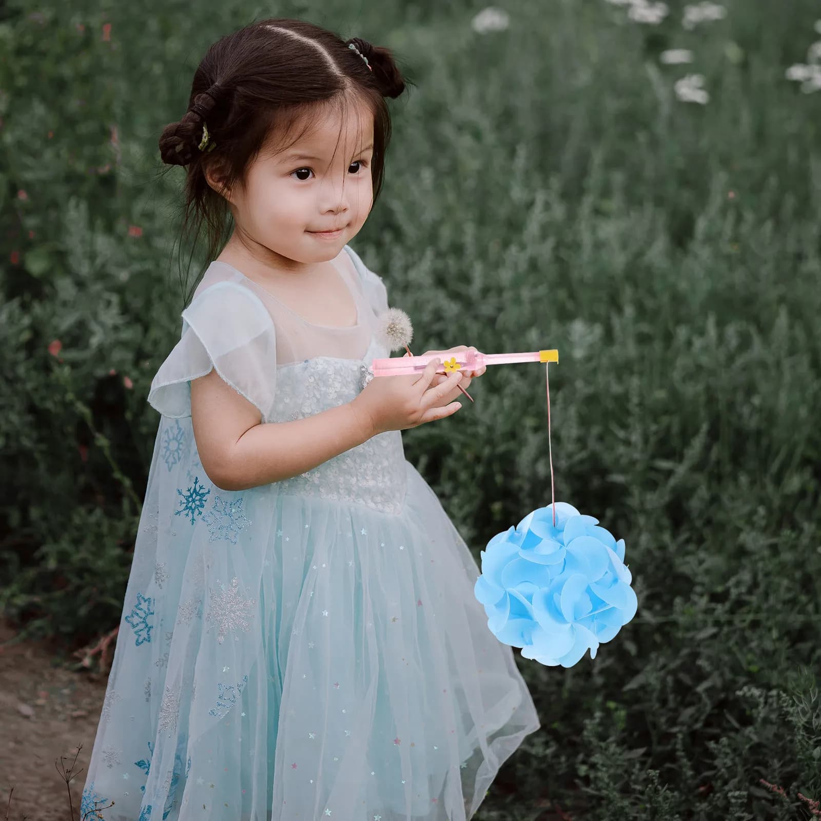 4Sets DIY Flower Lantern Craft Kit Puzzle Shape Easy Assembly Kids Handheld for Family Bonding Holiday Party Decor