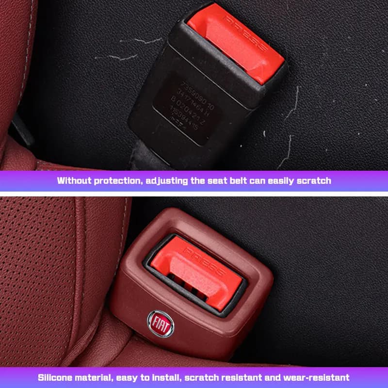 Car Seat Belt Buckle Anti-collision Protection Cover Acceessories for FIAT Abarth 500 500L 500X Ducato Panda Grande Punto Tipo