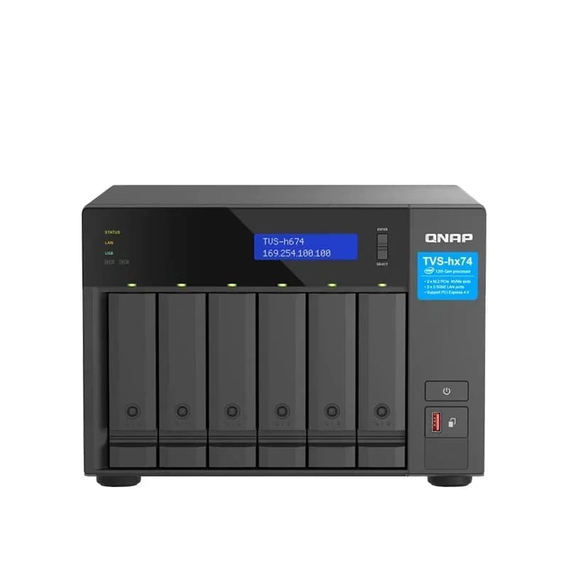 QNAP TVS-h674-i3 NAS QuTS-hero a 6 Bay per Archiviazione di Rete