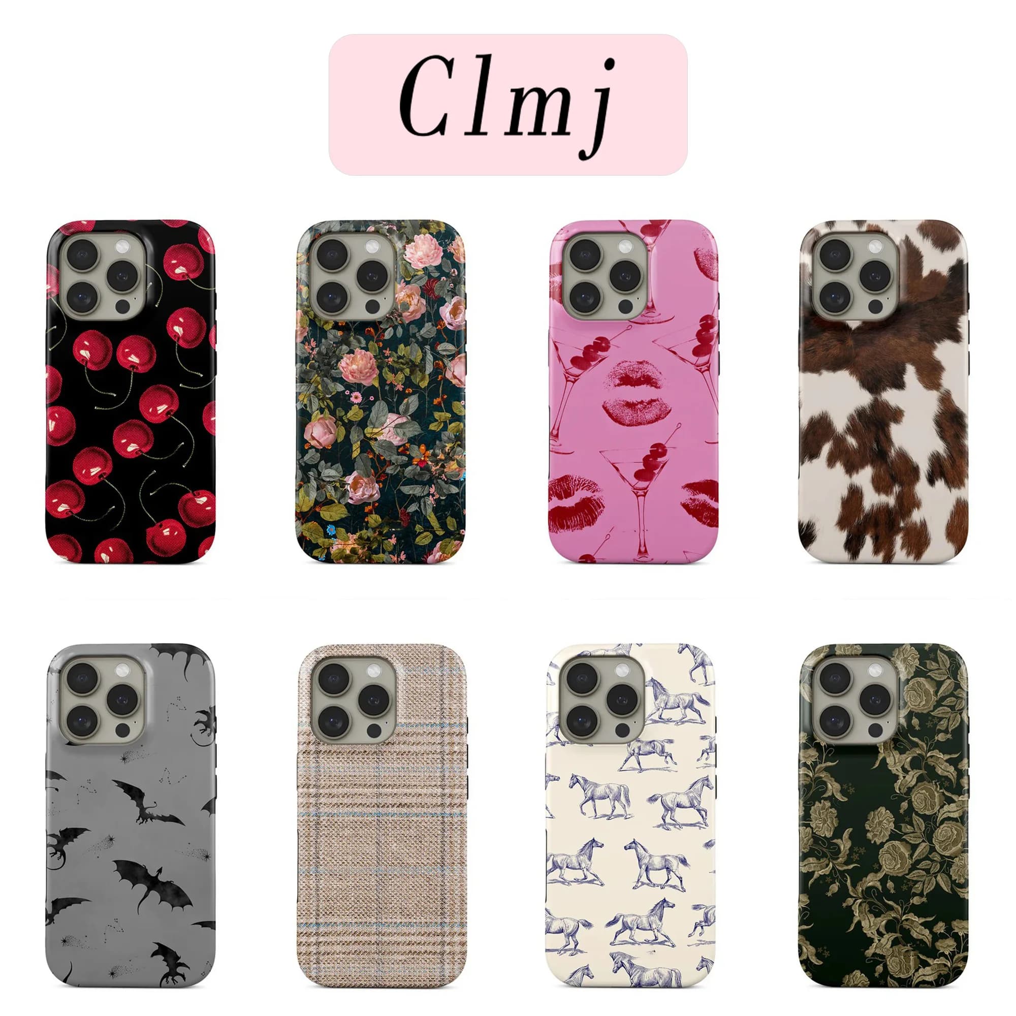 Luxury Clmj Call Me Phone Case for iPhone 17 17e 16e 16 15 14 13 12 11 X XS XR XSMAX 7 8 Air ProMax Plus Double-layer Back Cover