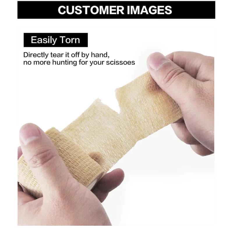 Cohesive Elasticity Bandages Sports Tape For Wrist Ankle Sprains & Swelling Tattoo Cover 6/10/12pcs First Aid Self Adhesive
