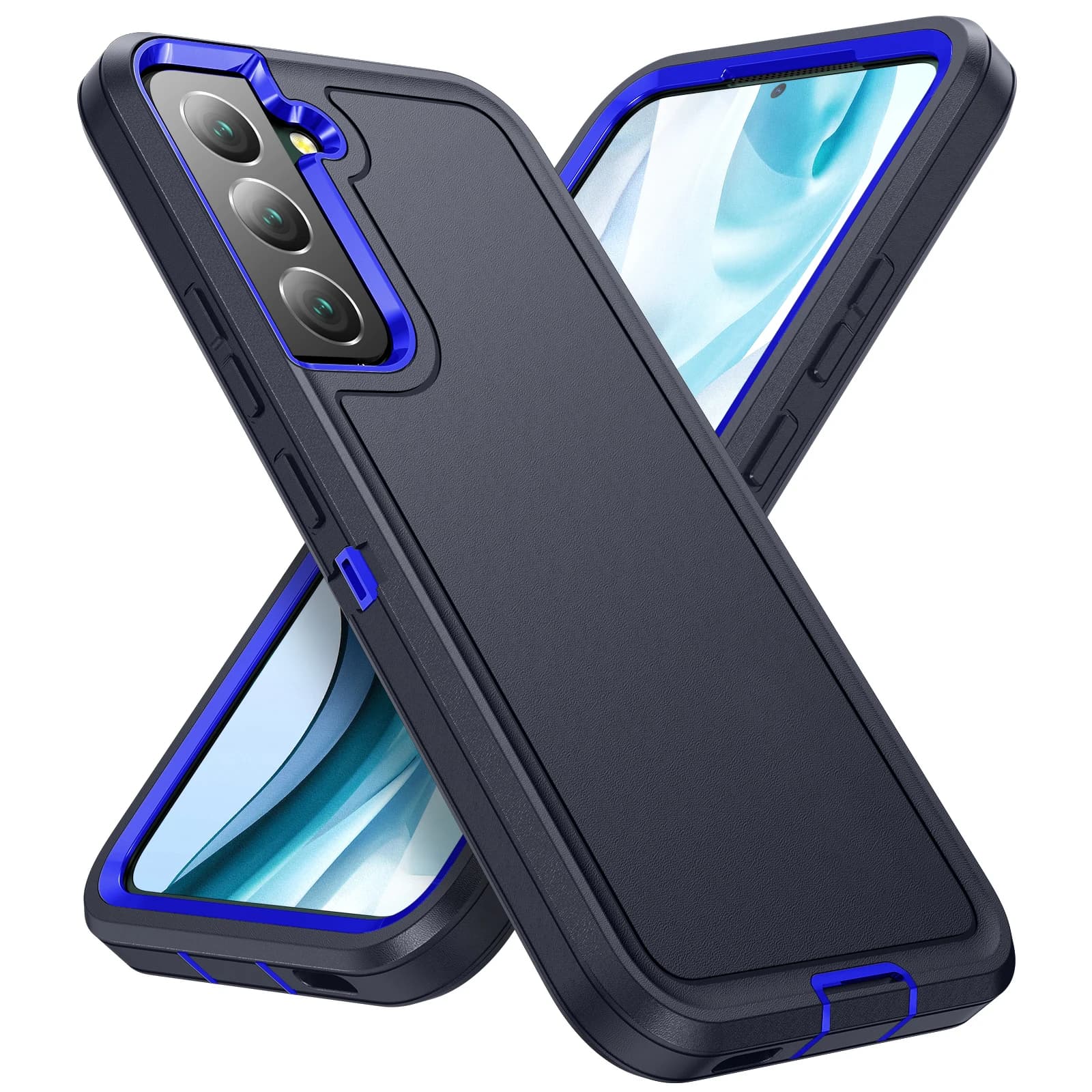 Custodia protettiva antiurto per armatura ibrida 3 in 1 per Samsung S24 S23 S22 Ultra Plus A54 A14 A04S Custodia robusta con protezione resistente