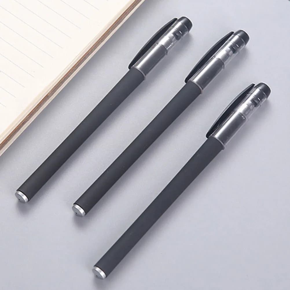 Set di 20 penne gel nere, comode, leggere, portatili, per esami, firme, scrittura, scuola, penne gel per studenti, ufficio