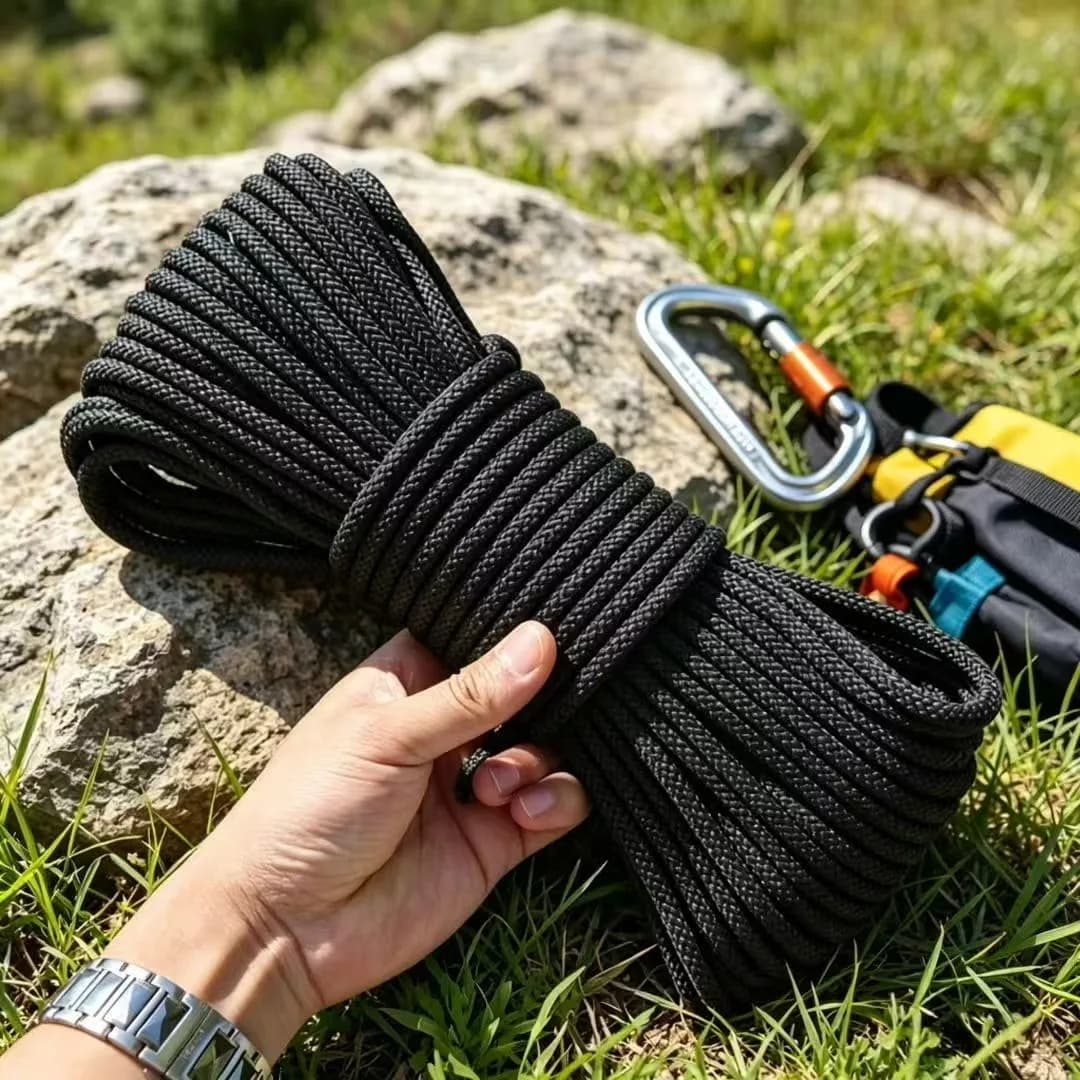 59 feet/ 18m Practical utility rope, multi-purpose rope, can be used for tent anchoring, outdoor camping, clothesline, and item bundling