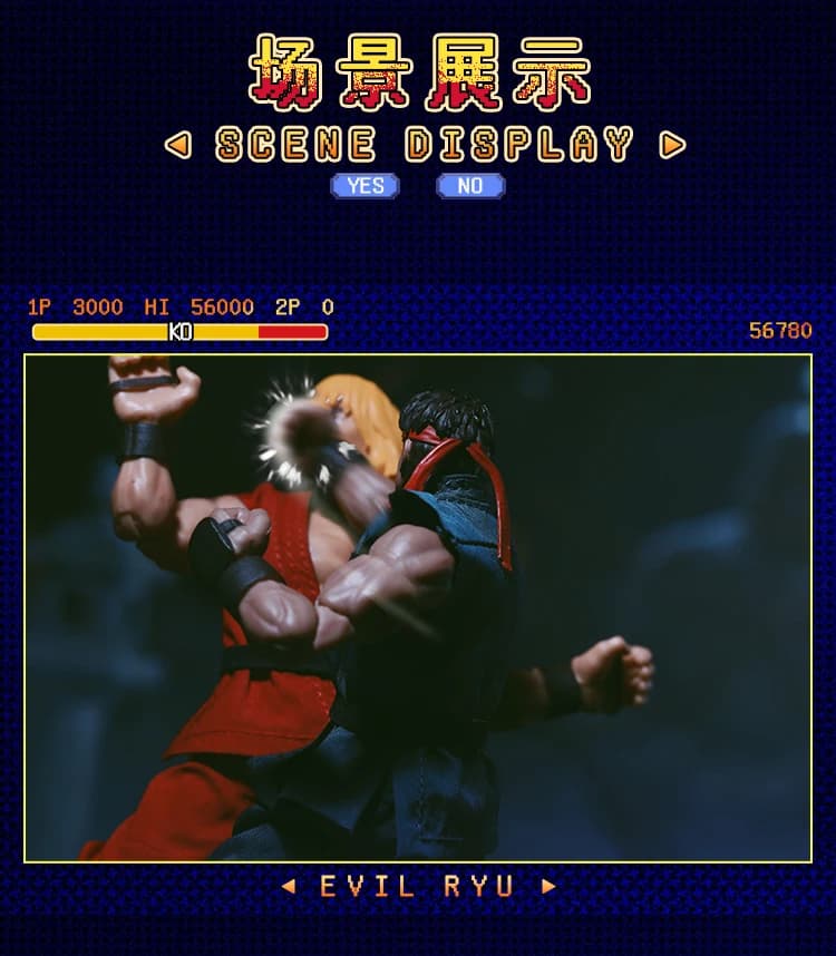[Solo vestiti]Jada Street Game 2 Scala 1/12 Evil Ryu Set di vestiti di stoffa Gilet blu Pantaloni Accessori Action Figure da 6 pollici Modello