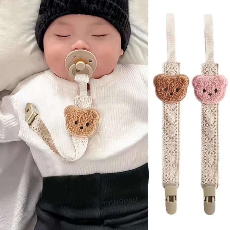 Piccolo Orsetto Del Merletto Del Bambino Ciuccio Catena Ciuccio Clip Del Bambino Dentizione Giocattolo Anti Goccia Corda Anti Perdita Cinghia Ciuccio Catena