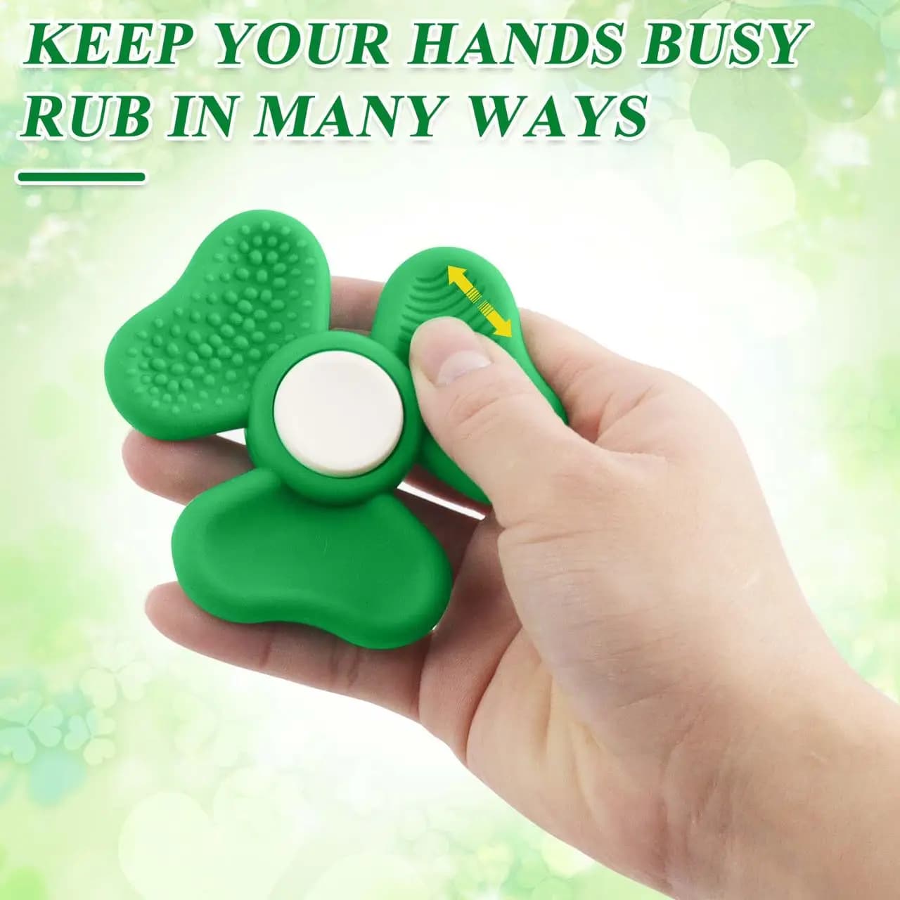 Fidget Spinner a Forma di Ruota, Giocattoli Sensoriali Antistress per Bambini, Regali per San Valentino, Regali per il Giorno Verde, Giocattoli Fidget Spinner