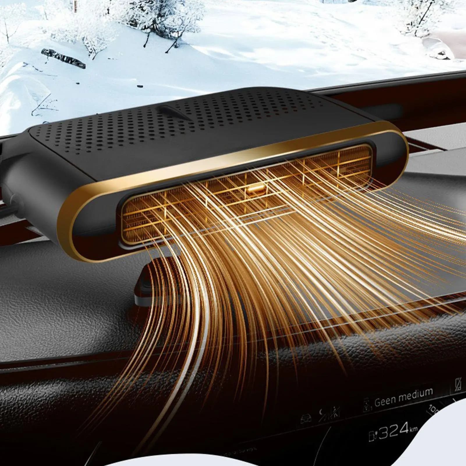 Car Heater 12V/24V Windscreen Defogger Defroster Electric Defroster Warmer for Windscreen Dashboard Automotive Sedans SUV Truck