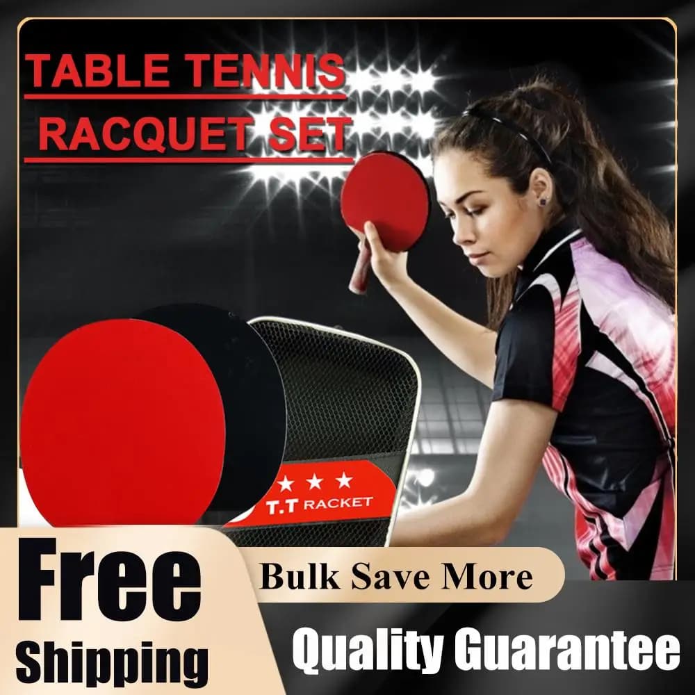 Set di Racchette da Ping Pong Professionali con 2 Racchette e 3 Palline per 2 Giocatori, Ideale per Principianti e Allenamento
