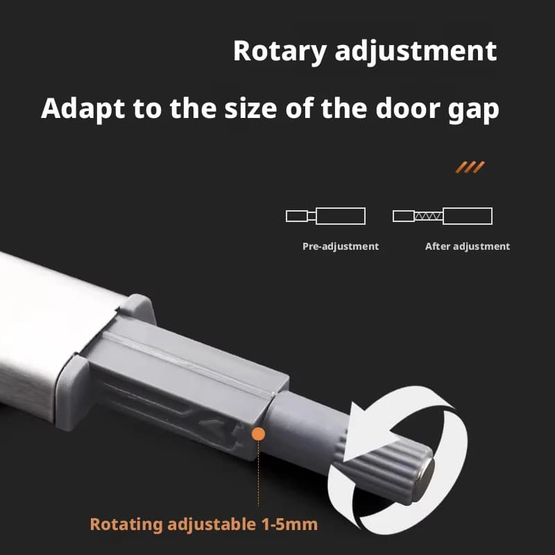 Self-Adhesive Magnetic Push Latch for Cabinets Touch Open Drawer Hardware with Door Stopper And Damper Buffer for Kitchen Cabine