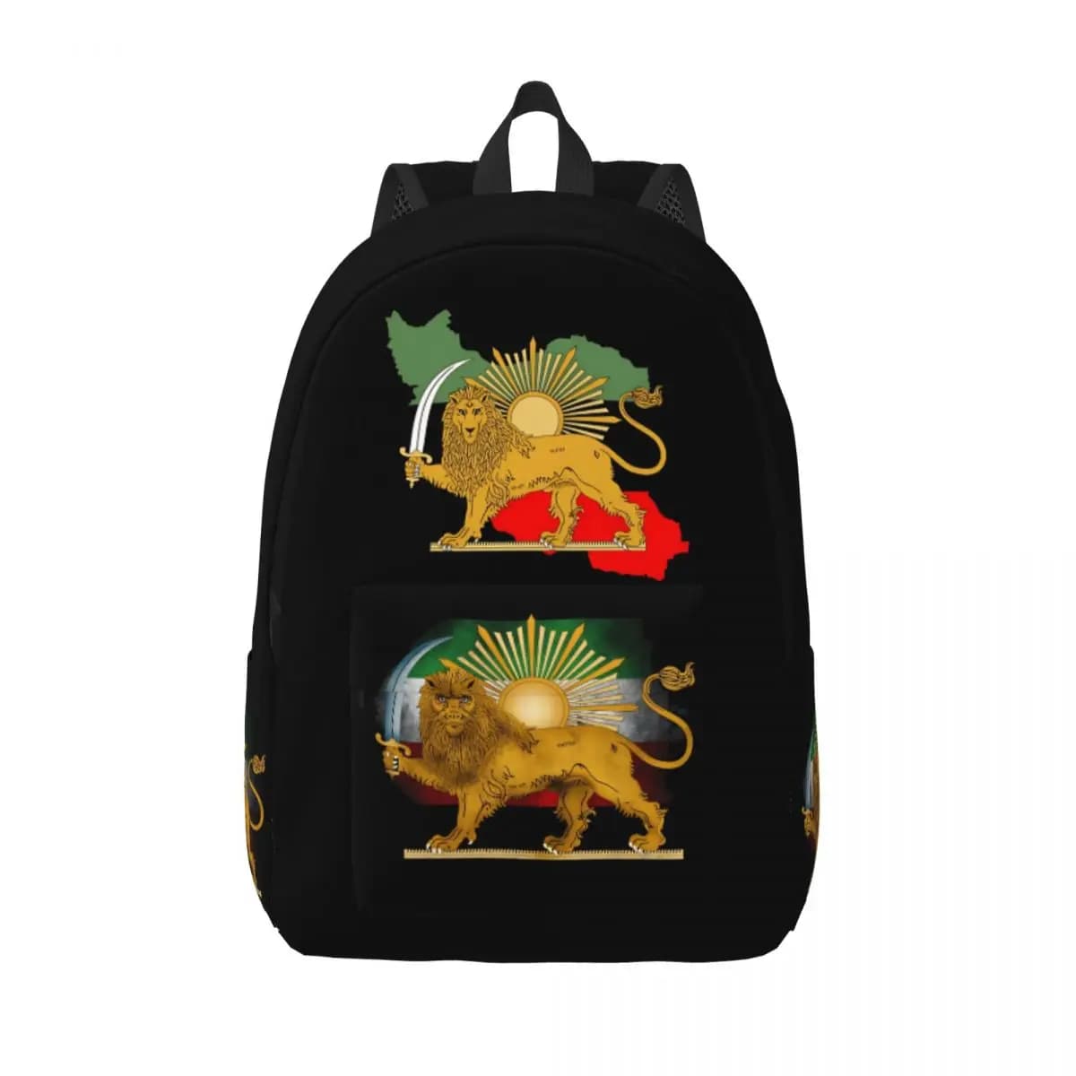 Persian Lion And Sun Backpack Make Iran Great Again Travel Backpacks Girl High Quality Print School Bags Aesthetic Rucksack