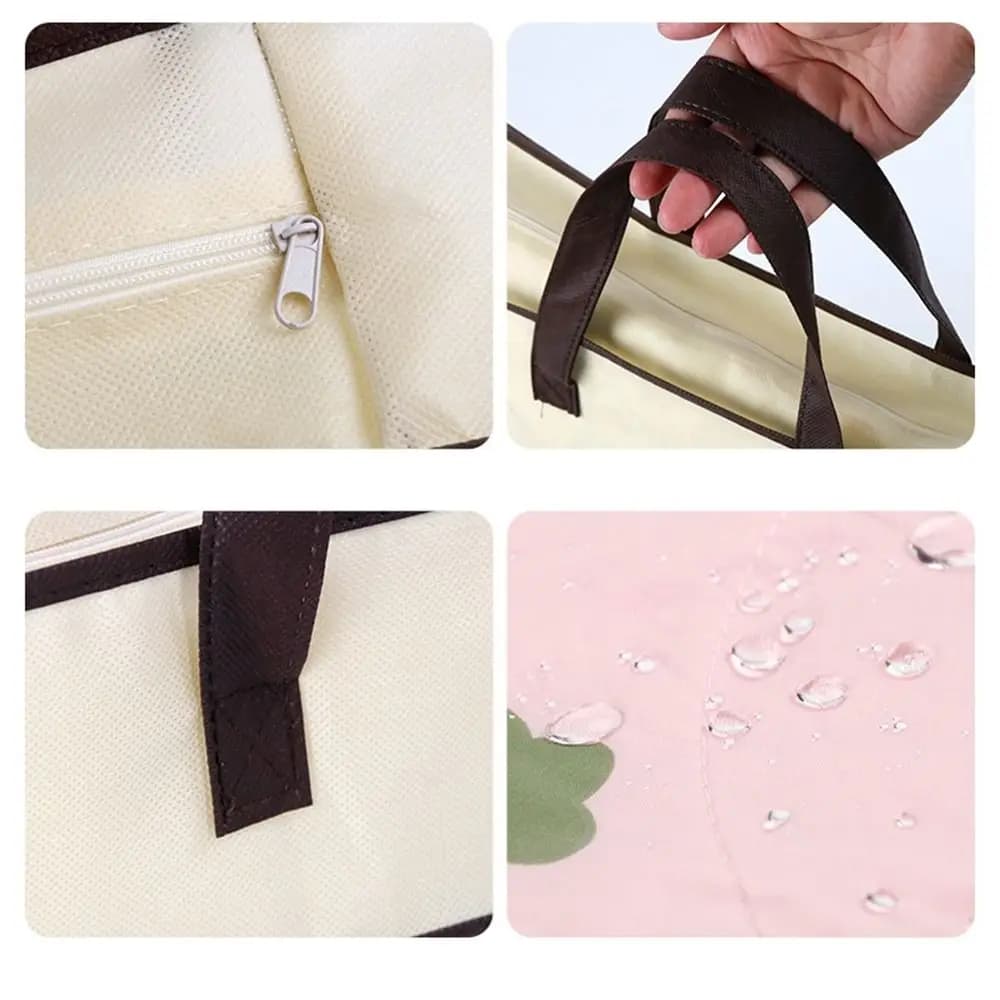 Non-Woven Fabric Clear Clothes Storage Bag Dustproof Moisture-proof Organizing Bag Waterproof Large Capacity
