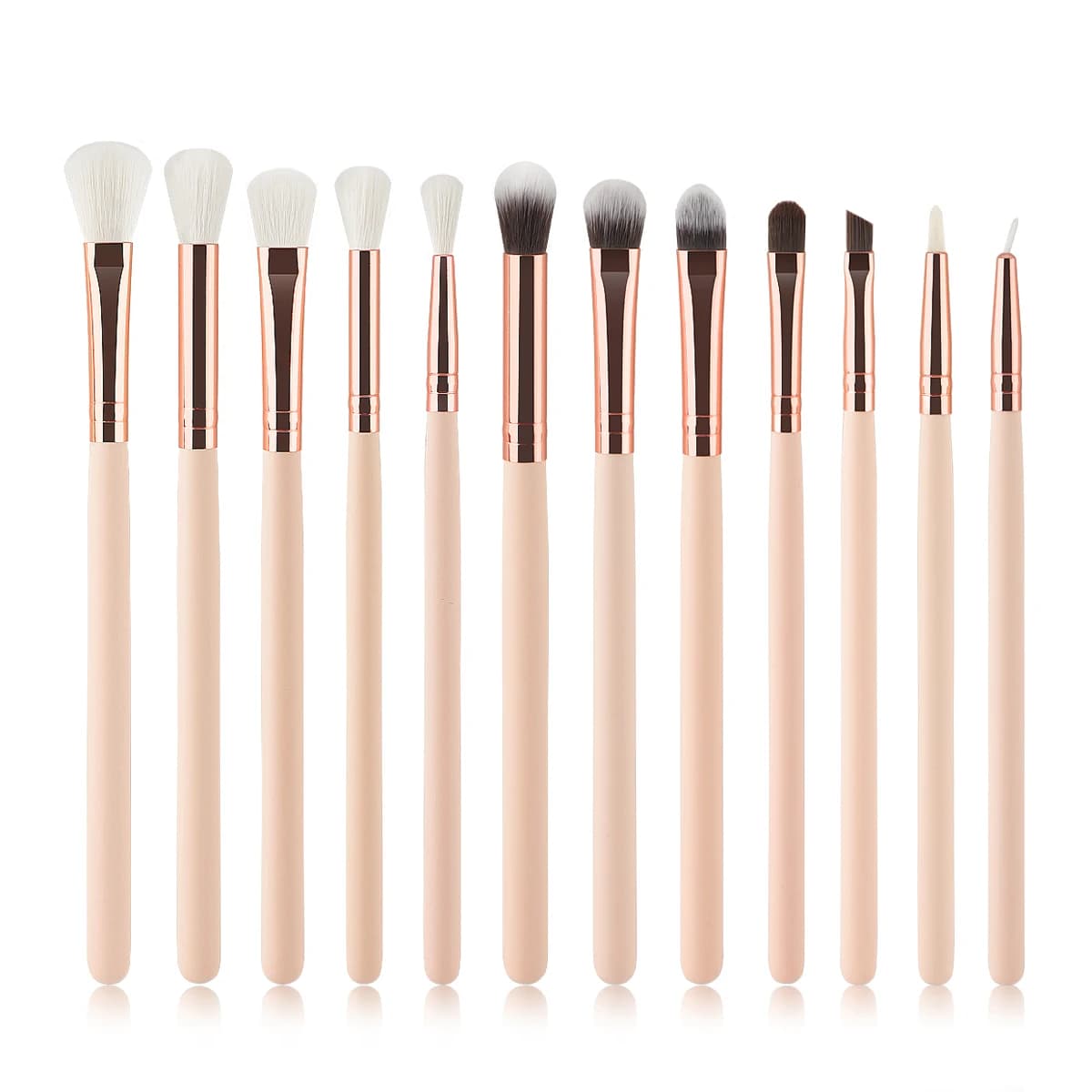 Professional 12PCS Eyes Makeup Brushes Set Wood Handle Eyeshadow Eyebrow Eyeliner Makeup Brush Eye Make Up Brush Tools
