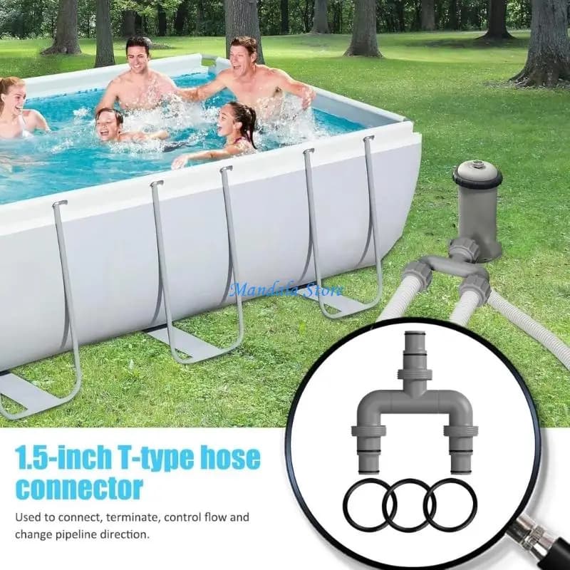 U2JC Pool Hose Replacement Adapter Fitting Interconnecting Coupler with Rubber Rings