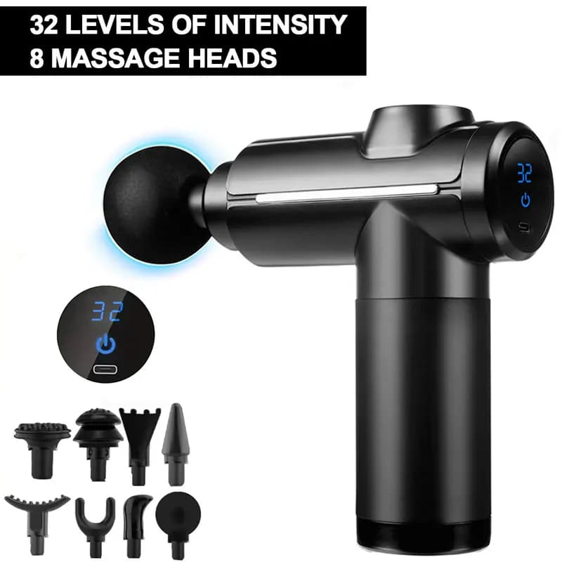 Professional stripper, high frequency vibration, deep muscle massage gun, relaxing body massager after exercise fitness