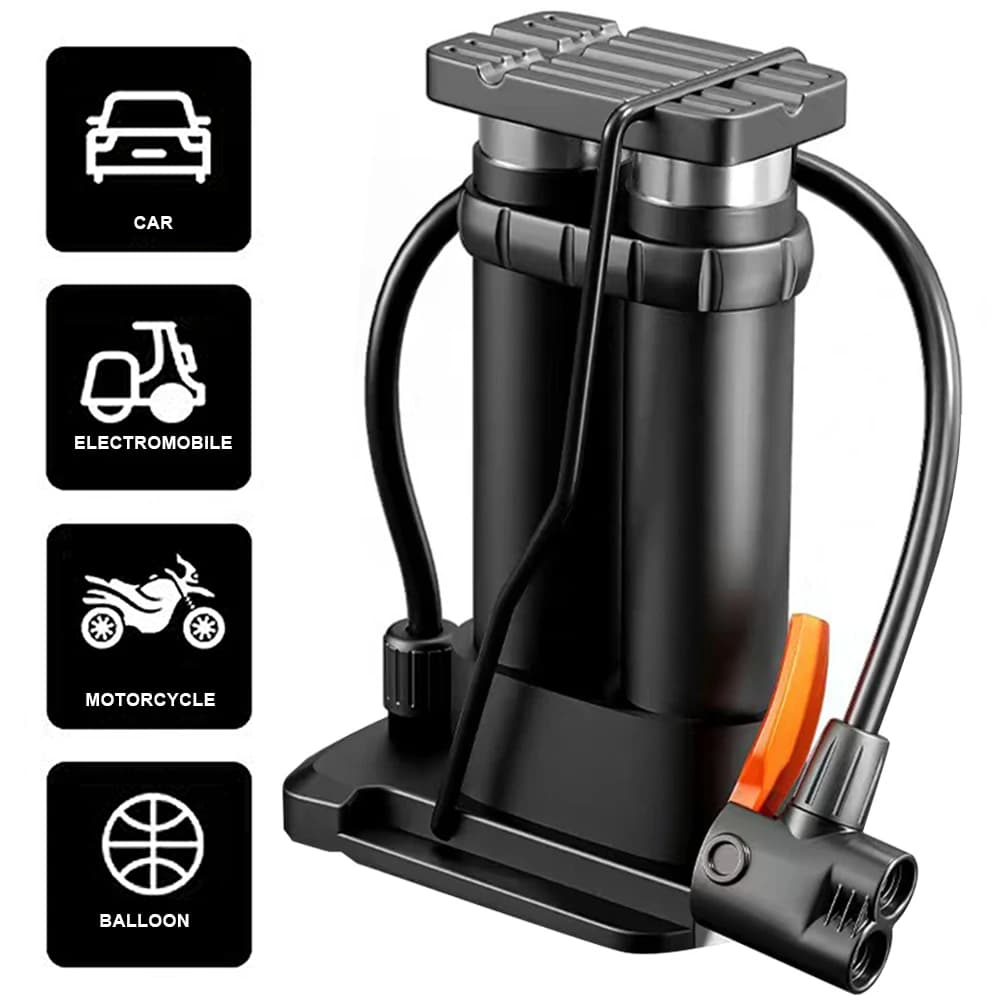 Pompa portatile a pedale con manometro pompa ad aria per pneumatici per biciclette pompa per moto elettrica ad alta pressione per bici giocattolo gonfiabile a sfera