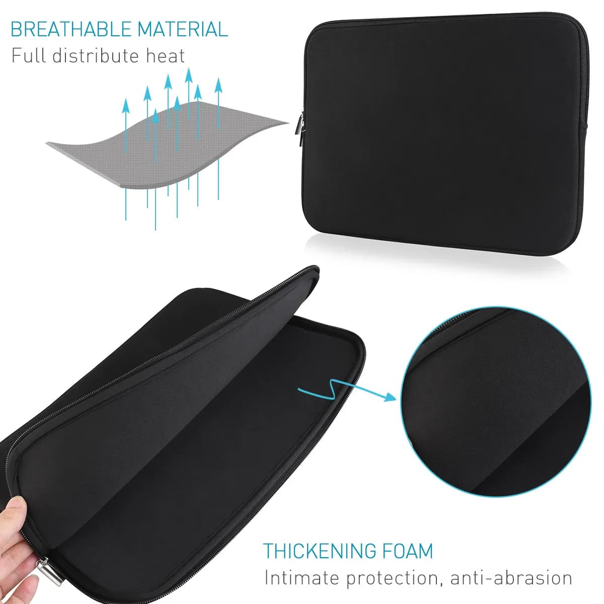 Custodia Protettiva per Laptop da 13 Pollici Retina, in Neoprene Impermeabile con Cerniera, per Viaggi d'Affari