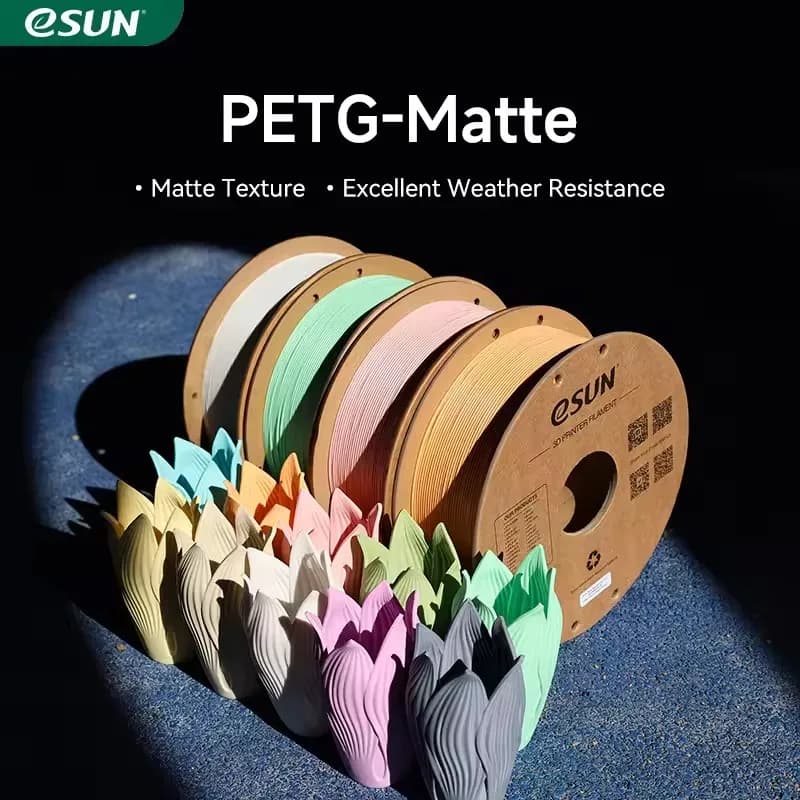 ESUN Matte PETG Filament 1kg 1.75mm Matte Surface No Warping 3D Printing Filament Line Consumable