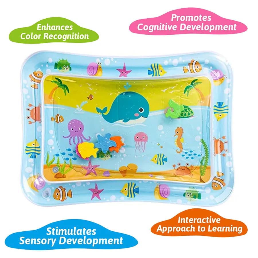Children's Water Toy Inflatable Bearing PVC Infant Tummy Time Water Mat for Kids Toys for Kids Development Activities for Kids Early Education
