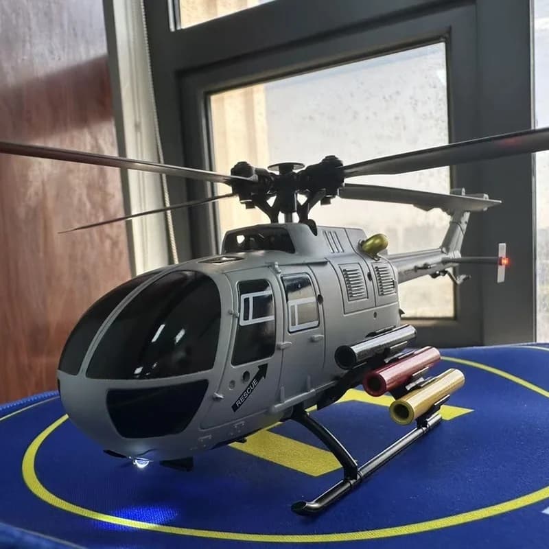 RC ERA C186S Elicottero telecomandato Simulazione a sei passaggi Modello di volo senza spazzole BO105 Posizionamento del flusso ottico Giocattolo per ragazzo Regalo