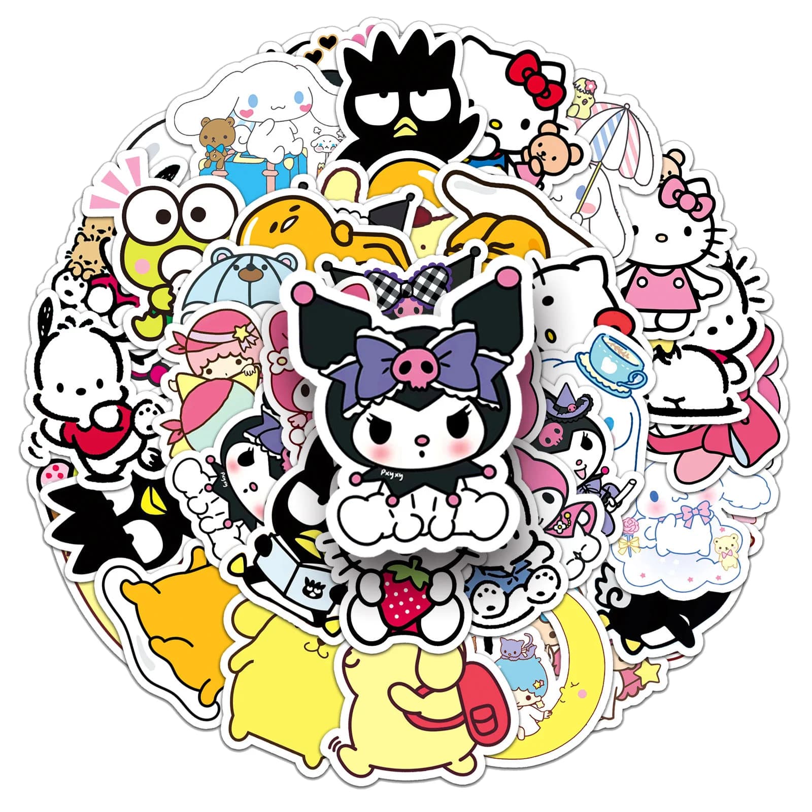 10/30/50 Pezzi Adesivi Carini Hello Kitty Cartoon Sanrio per Scrapbook, Telefono, Laptop, Chitarra, Quaderno, Adesivi Anime Kawaii, Giocattoli per Bambini