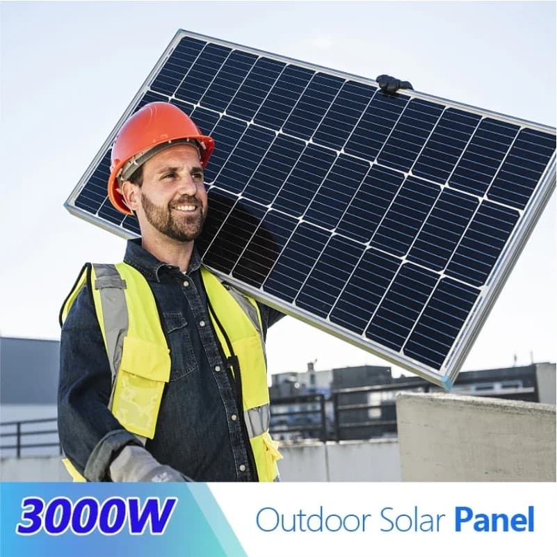 3000 W/2000 W/1000 W High Efficiency Solar Panel Kit - 18 V Portable Power Bank for Outdoor Camping and Home Backup Power Supply