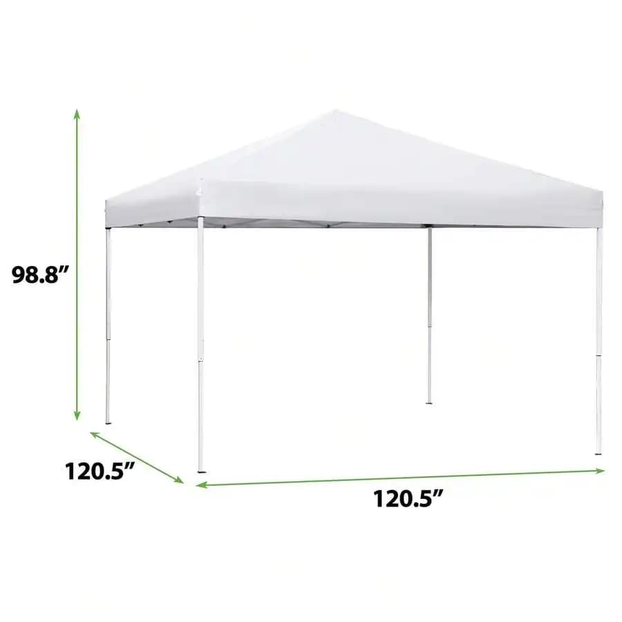 10x10 Ft Pop Up Canopy Tent Outdoor Party Camping Sun Shelter With Wheeled Bag