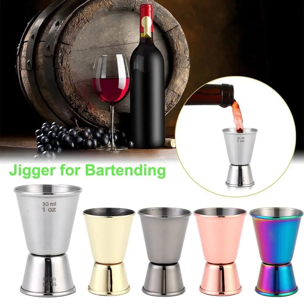 Nuovo Jigger di misura in acciaio inossidabile 304 Dual Shot Shaker da cocktail in stile giapponese 1/2-1 oz Bar per tazza da cocktail