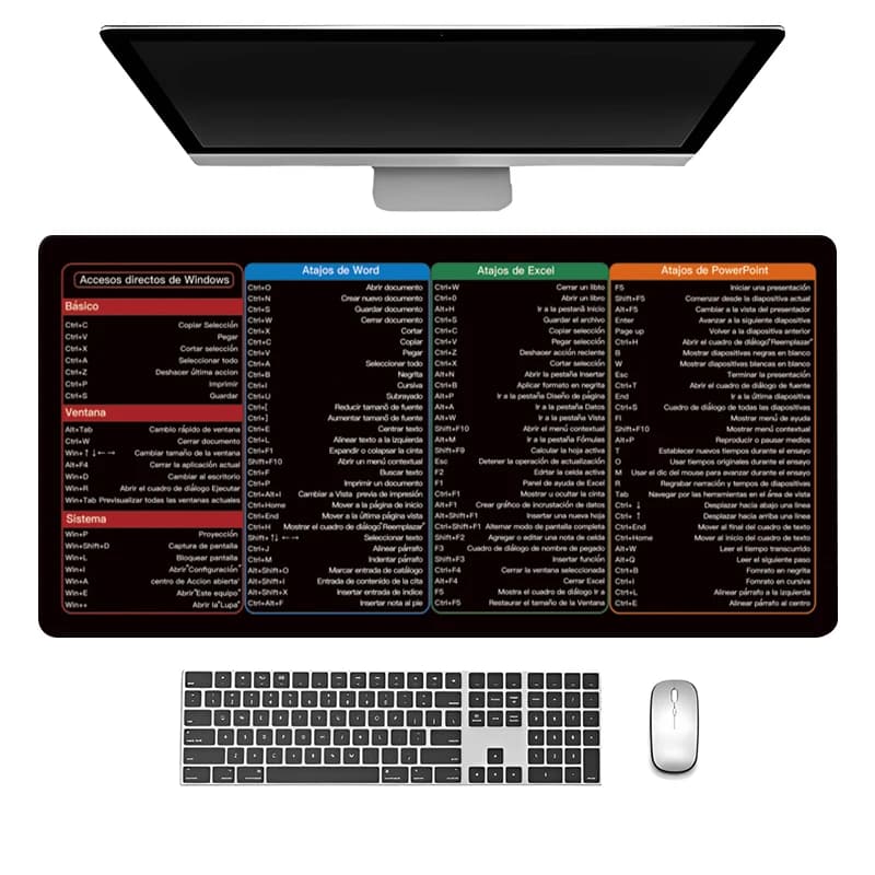Mouse Mat Game PC Accessories Laptop Windows Word Excel PPT Shortcuts Pc Gamer Keyboard Desk Mat Office Mouse Mat Gift