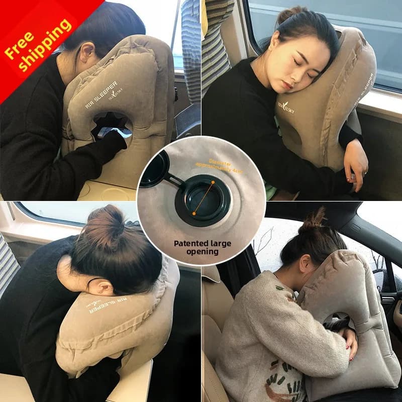 Cuscino da viaggio per auto portatile Iatable Ne Support Cuscino per pisolino all'aperto Cuscino moderno e semplice a colori Cuion/Tow