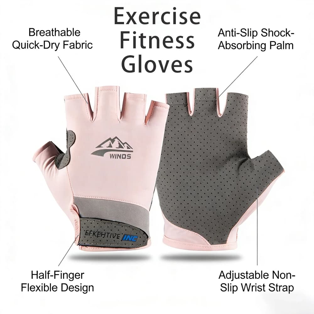 Guanti sportivi in seta ghiacciata sottili, mezze dita, traspiranti, antiscivolo, protettivi per ciclismo, fitness, escursionismo, pesca, sport all'aria aperta