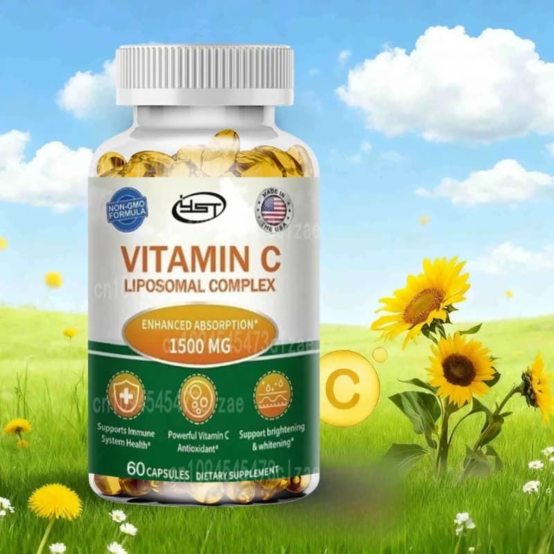 1500 Mg vitamin C supplement: improves absorption, ascorbic acid, immune system and collagen, antioxidant, whitening