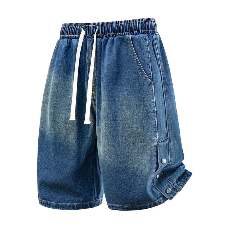 Pantaloncini da Uomo alla Moda, Comodi e Traspiranti, in Denim Classico, a Cinque Tasche, per l'Estate, Ciclismo, Sport e Casual