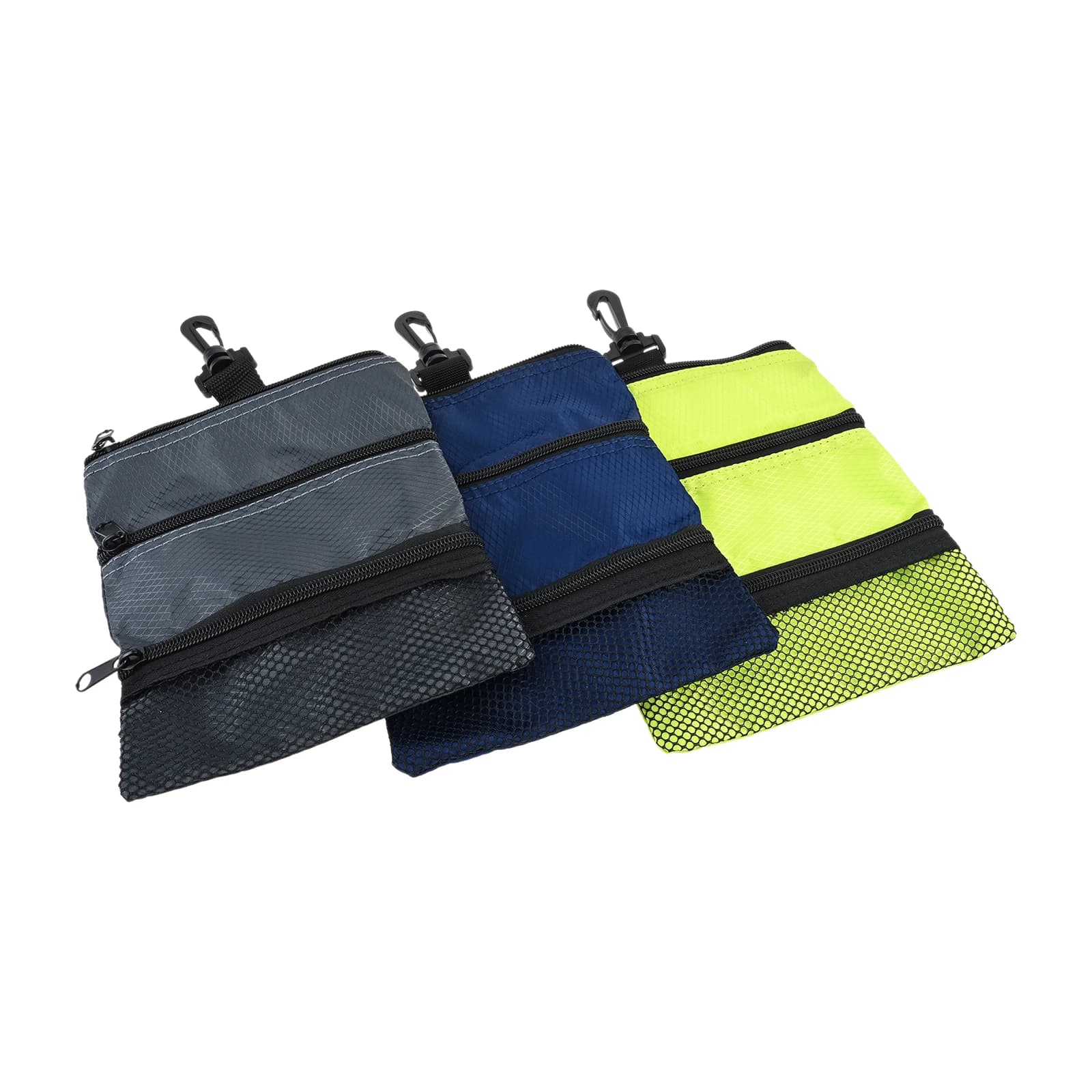 Borsa Portatile per Tee da Golf, Custodia con Cerniera per Uomo e Donna, Borsa a Mano Multi-Tasca con Gancio per Attaccare alla Borsa