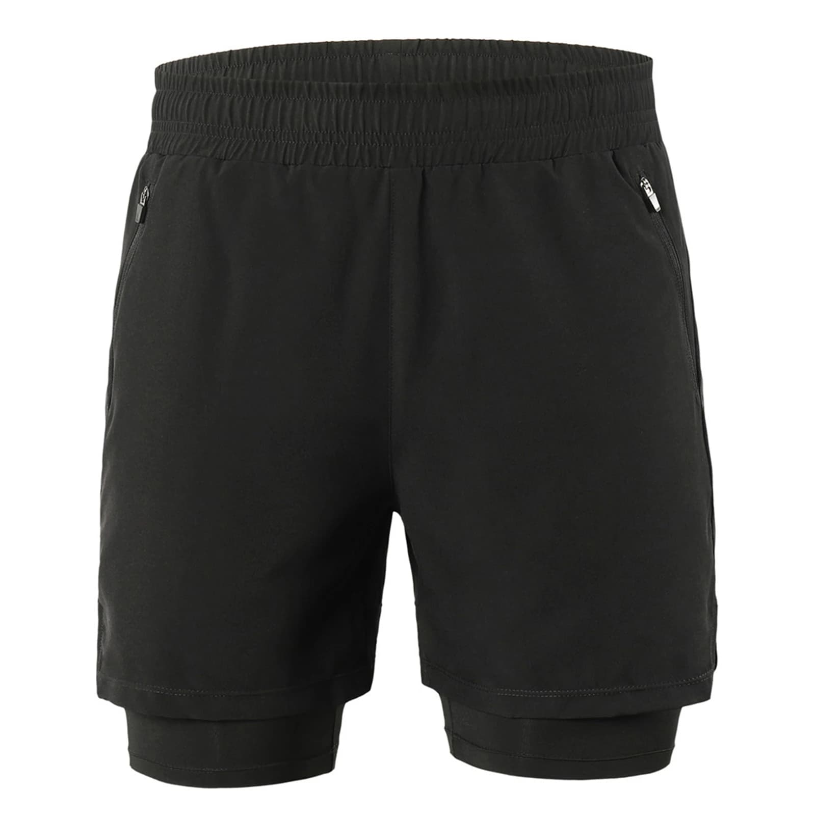 Pantaloncini da corsa uomo 2 in 1 ad asciugatura rapida, traspiranti, per allenamento, esercizio, jogging e ciclismo