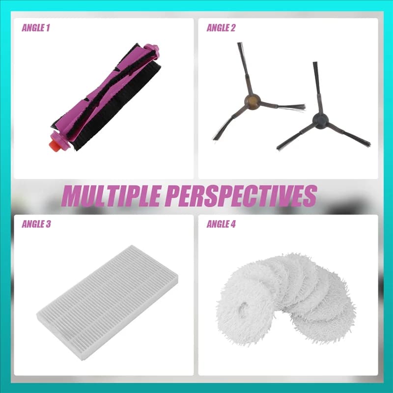 A03F-36PCS Per Midea V12/Eureka J12 Ultra Aspirapolvere Parti di Ricambio Spazzola Laterale Principale Filtro Hepa Mop Sacchetto di Polvere di Stoffa