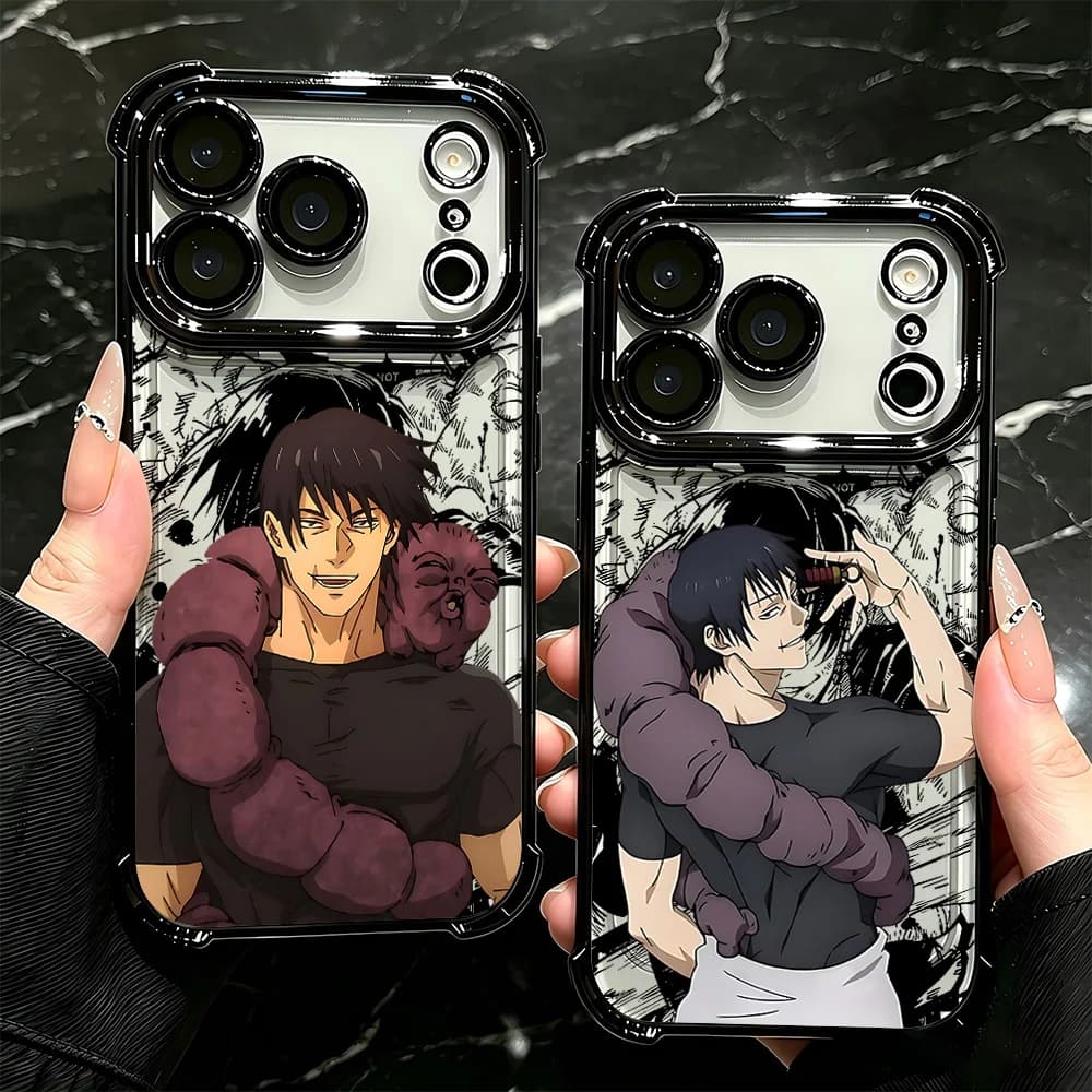 HOT Plating Phone Case For iPhone 17 17e 16e 16 15 14 13 12 11 Pro Max Mini Air Plus Anti-Fall Airabag Cool FushiguroS TojiS
