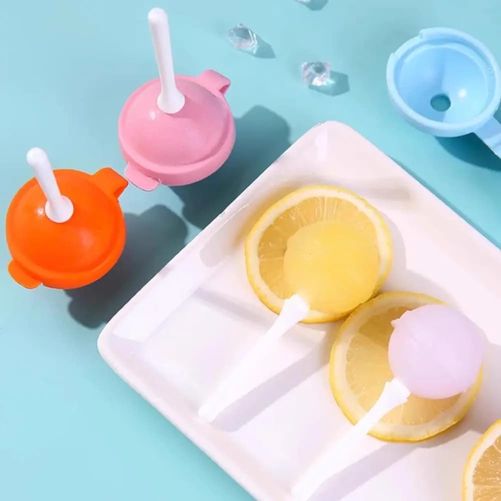 Stampo in silicone mini per ghiaccioli e lecca-lecca, vassoio per ghiaccio riutilizzabile antiaderente impilabile per gelati, mini-pancini e conservazione alimenti