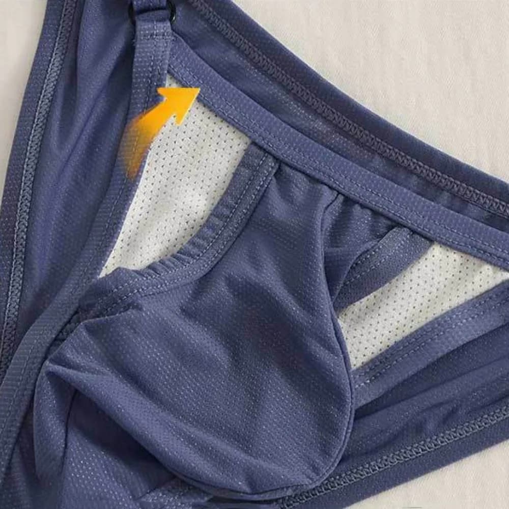 Slip da Uomo in Seta Ghiaccio Regolabile e Confortevole, Mutande a Vita Bassa, Lingerie Maschile, Slip Sportivi