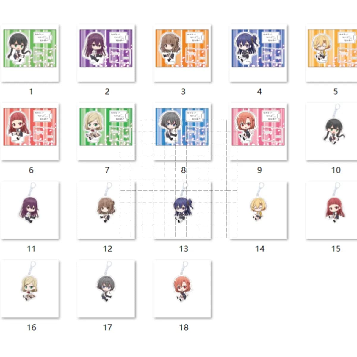 Gioco Izumi Shiho Asanagi Yori Kino Himari Mizuguchi Aki Acrilico Stand Figura Bambola Anime Portachiavi Modello Piastra Cosplay Giocattolo Regalo