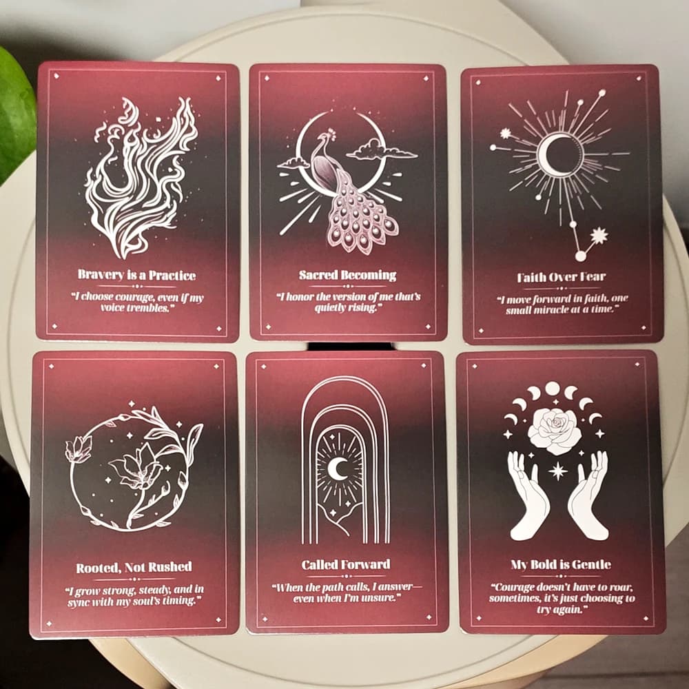 Carte Oracle Deck per affermazioni 40 pezzi Carte Oracle Luce silenziosa entro 10,4 * 7,3 cm