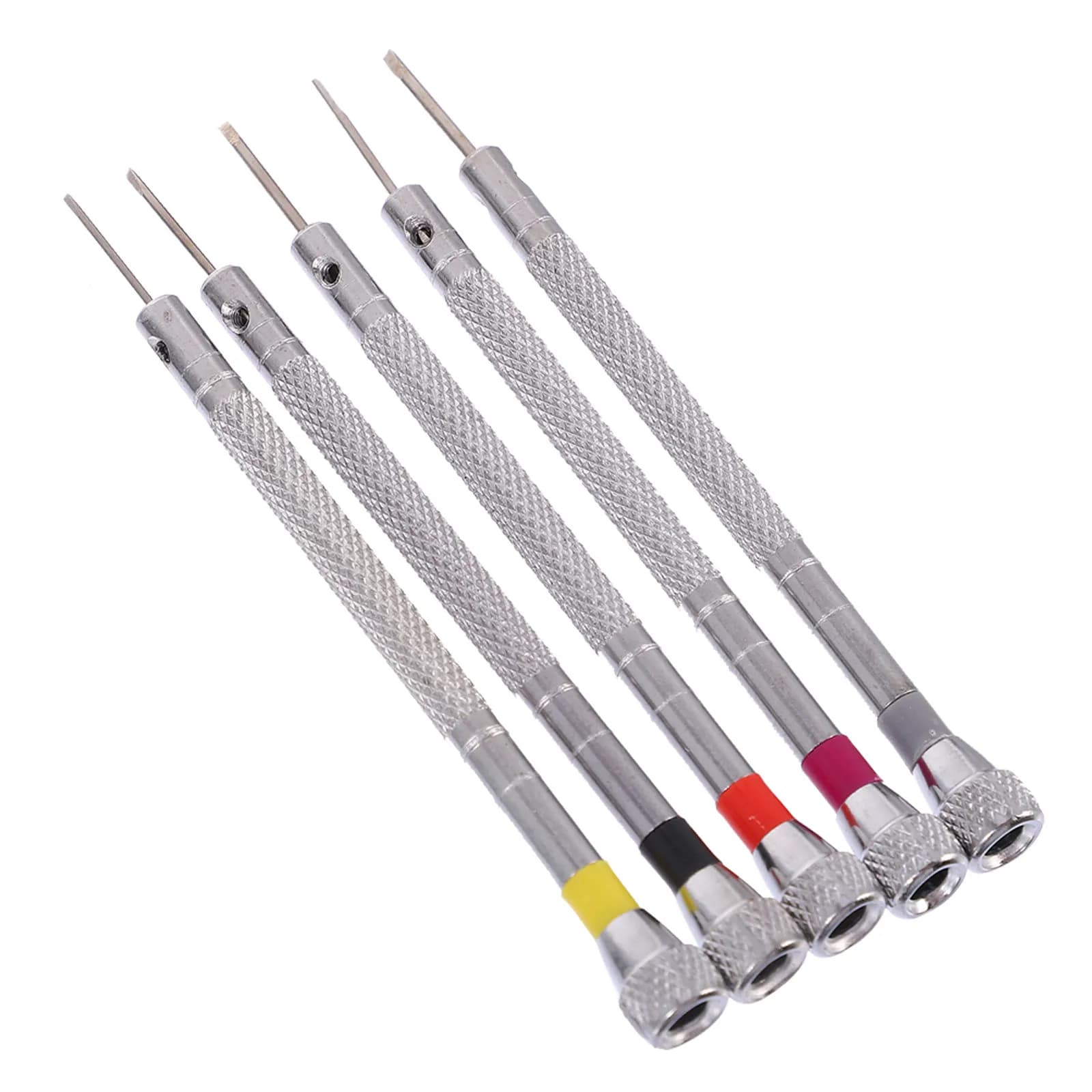 5Pcs Mini Precision Screwdriver Set Portable Micro Screwdriver Kits Carbon Steel Slotted Screwdrivers Electronics Repair Tool