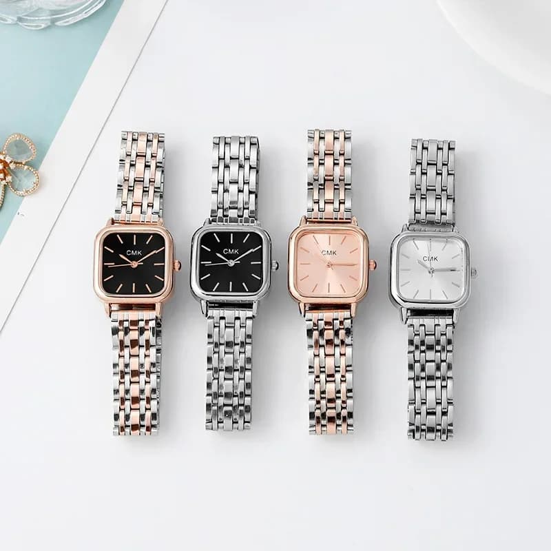 Orologio al quarzo digitale in acciaio al quarzo con quadrante piccolo da donna alla moda, fidanzate delle scuole superiori, compleanno, regalo di Natale, Montre Femme Relojes