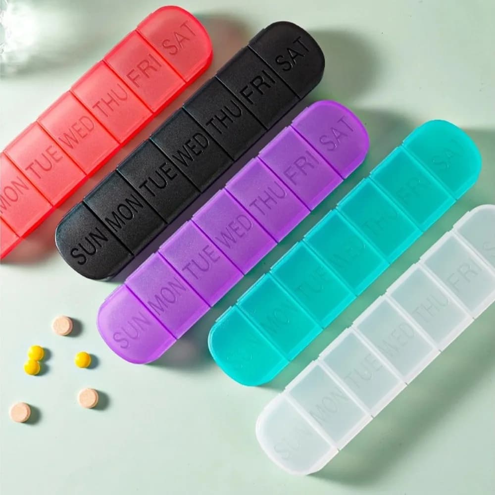New Hot Big Premuim Portable Weekly 7 Days Travel Daily 7 Grids Pill Organizer Case Box Storage Container for Vitamin Fish Oils